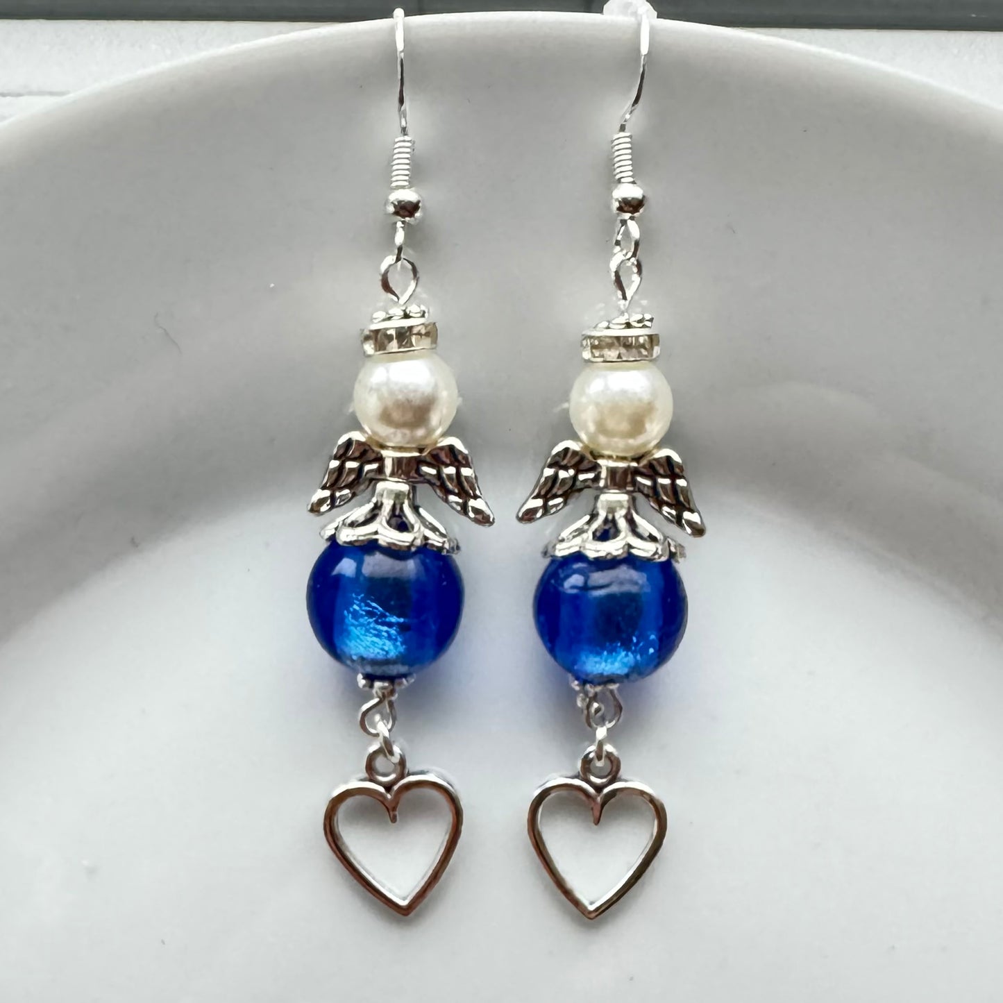 Blå engler ørepynt