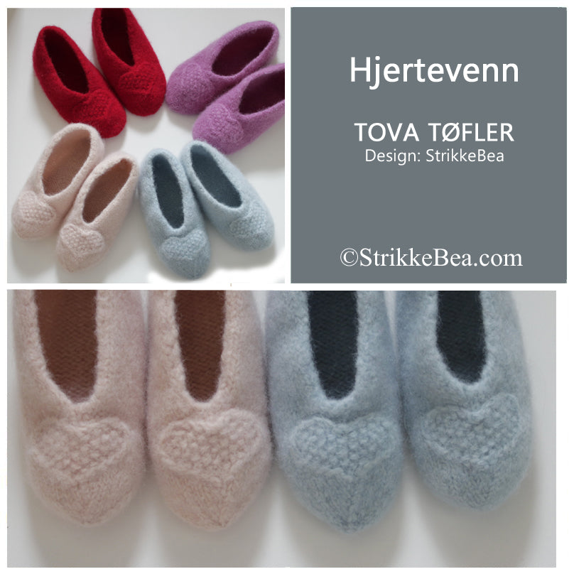 Hjertevenn tøfler