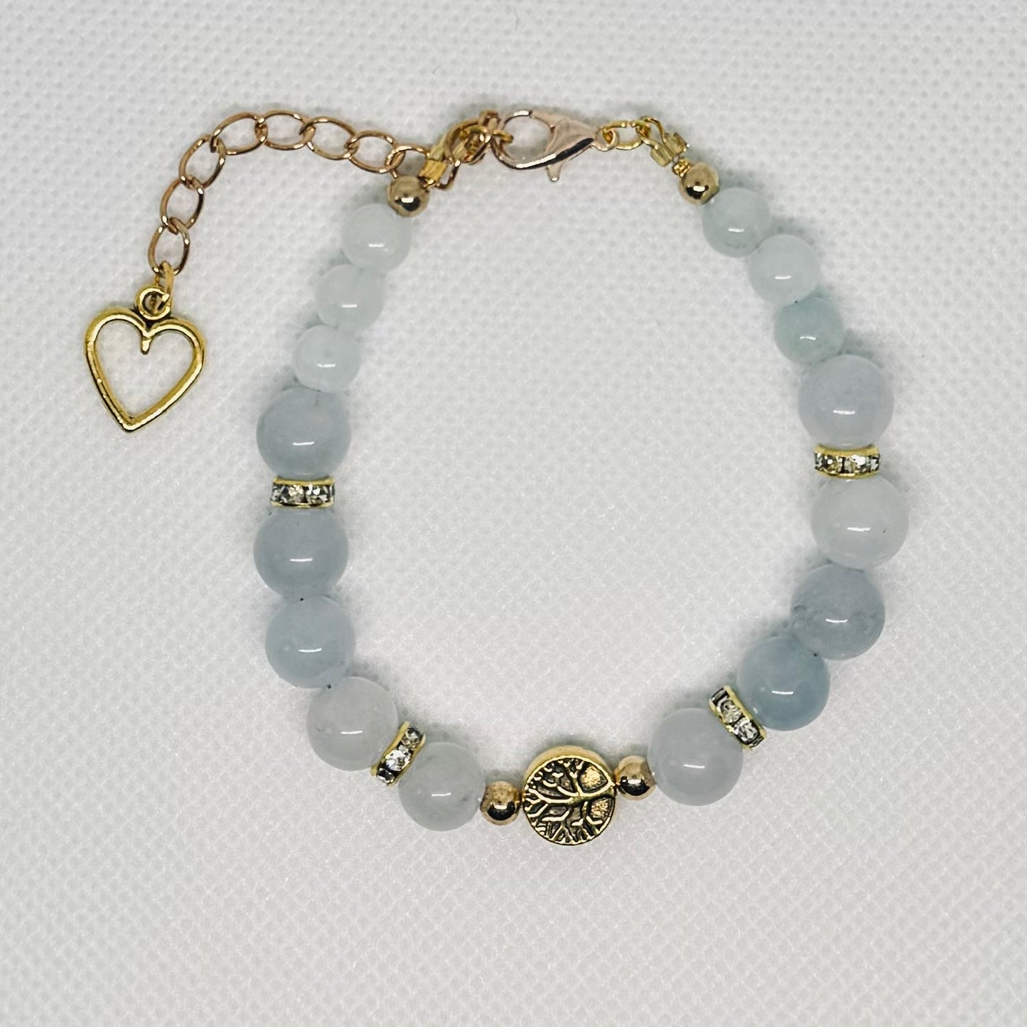 Armbånd i akvamarin 8mm - livetstre