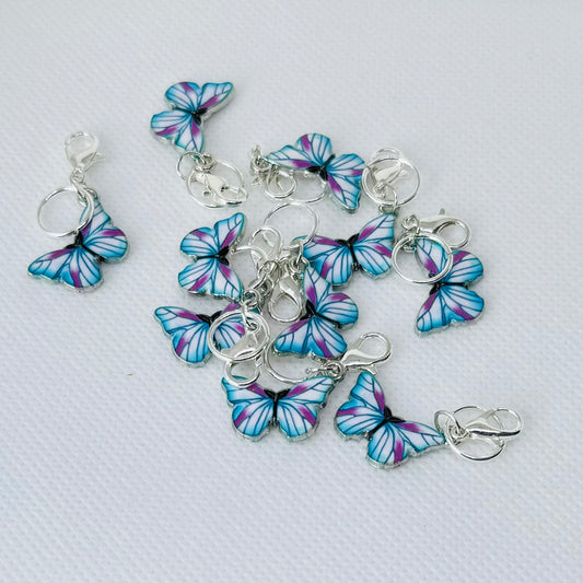 Sommerfugl maskemarkører i sølvnyanser - blå