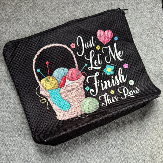 Strikkeveske med tekst