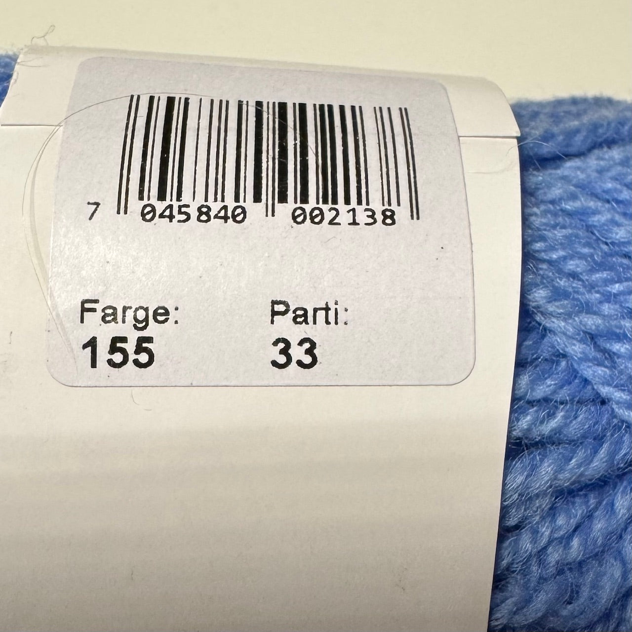 Rauma 3-tråds strikkegarn - Himmelblå 50g