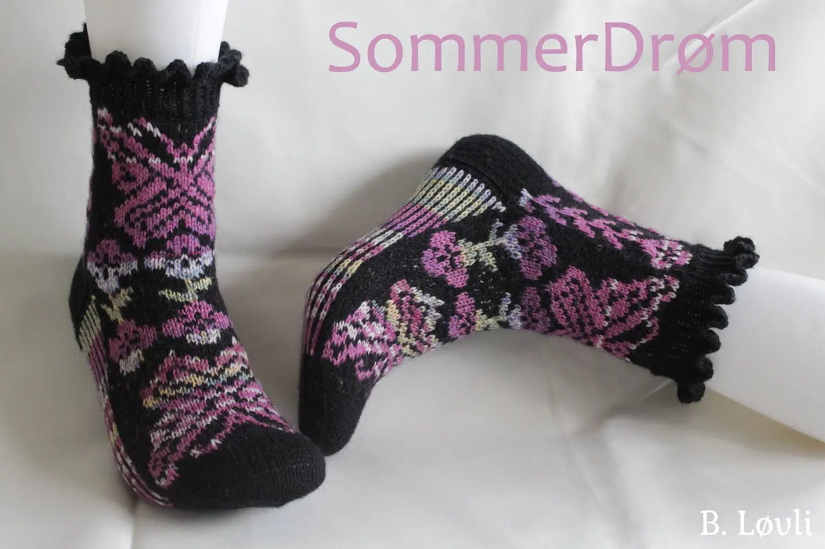 Sommerdrøm sokker i to farger på modell