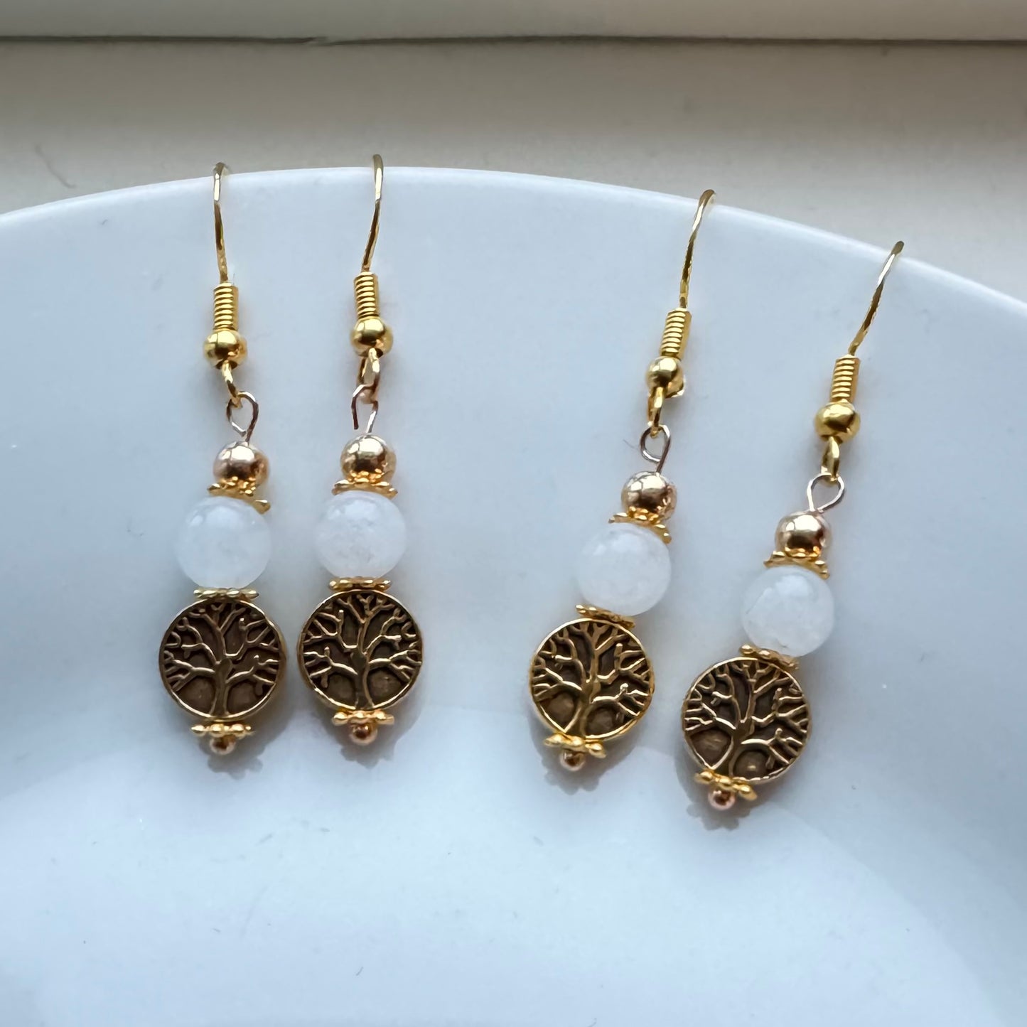 Ørekroker med livets tre og akvamarin