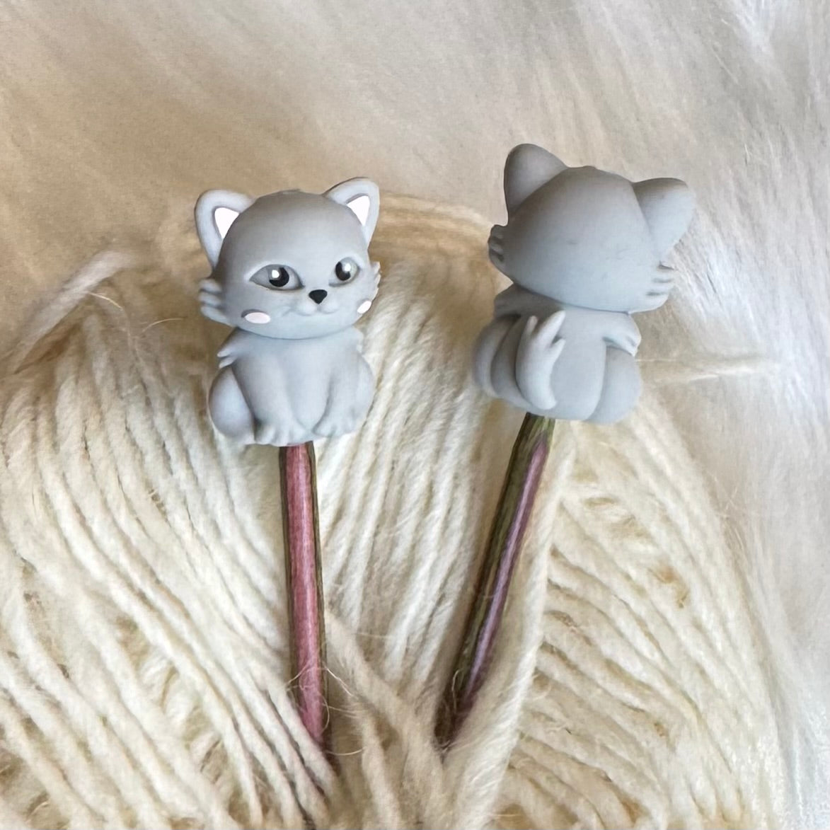 Maskestoppere Lysgrå katt(2pk)