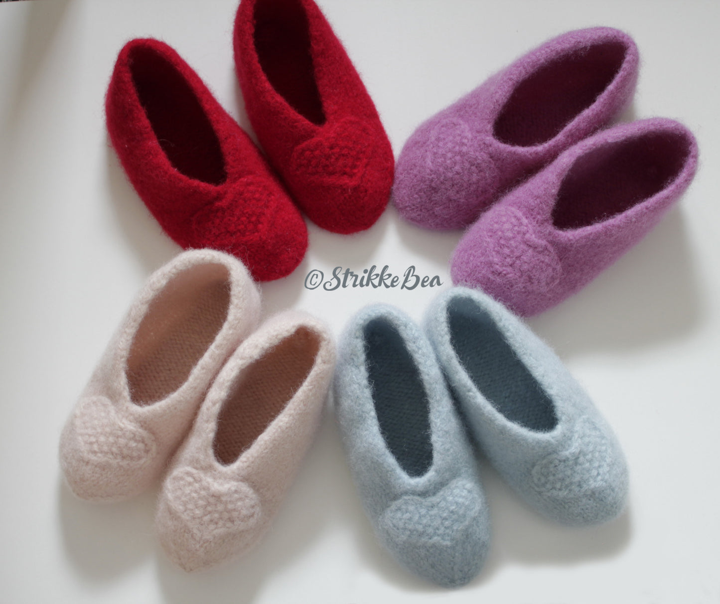 Heartfriends felted slippers
