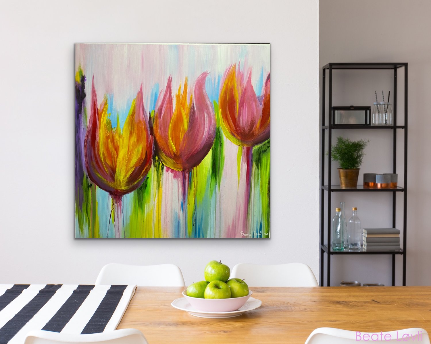 Mellomstore akrylmalerier