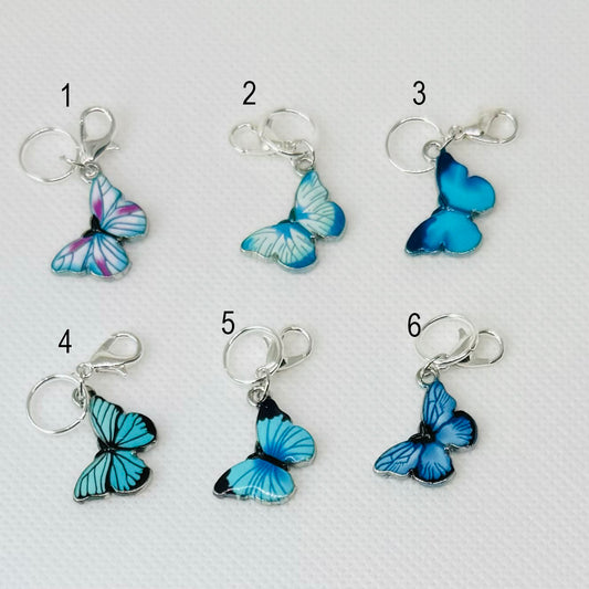 Sommerfugl maskemarkører i sølvnyanser - blå