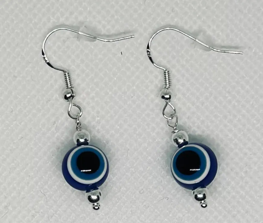 Evil eye ørekroker i blått