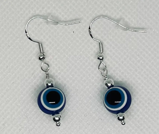 Evil eye ørekroker i blått