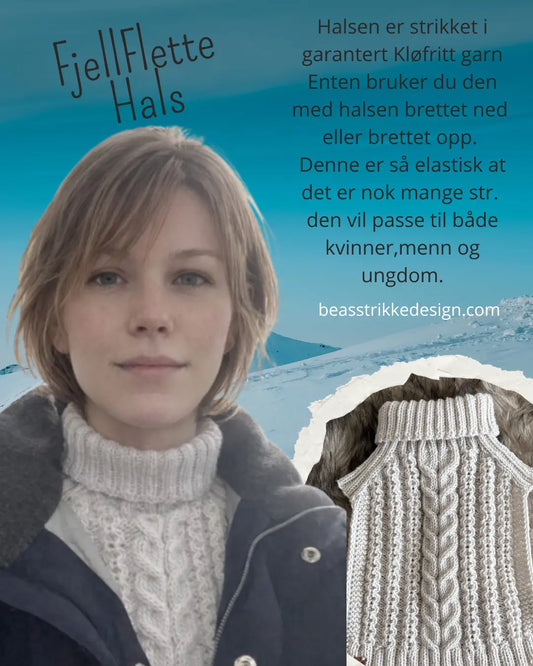 FjellFlettehals vist på modell og vist liggende