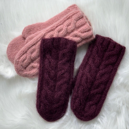 Mountain Braided tova mittens