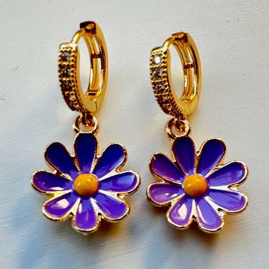 Blomster Huggies lilla