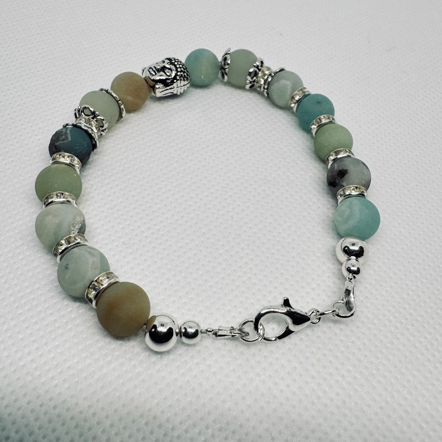 Budda armbånd i amazonitt