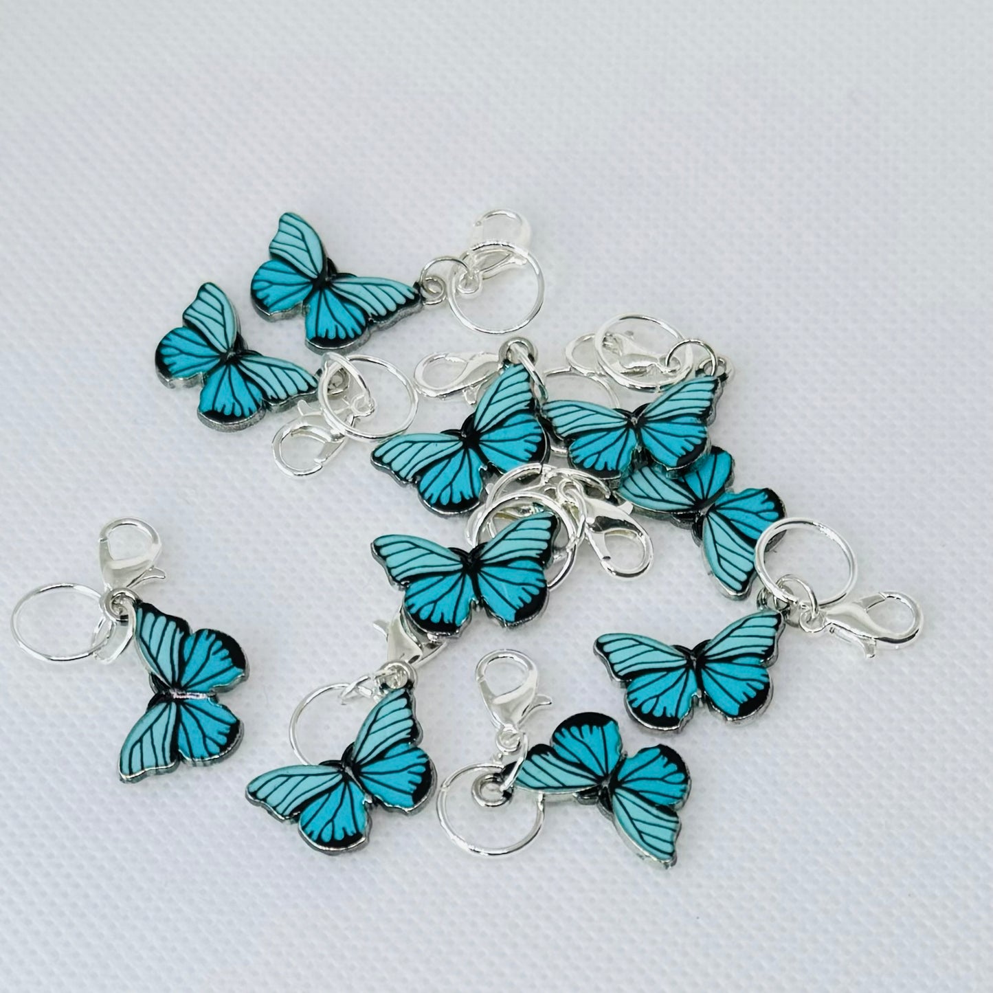 Sommerfugl maskemarkører i sølvnyanser - blå