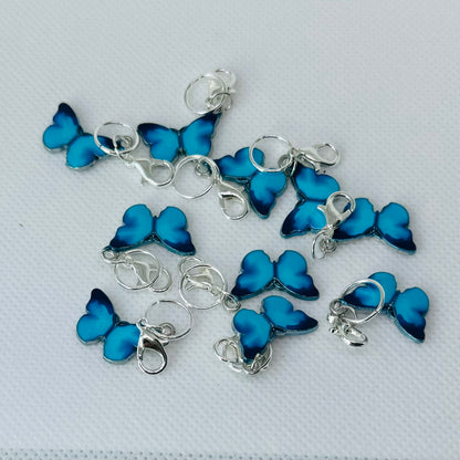 Sommerfugl maskemarkører i sølvnyanser - blå