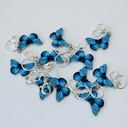 Sommerfugl maskemarkører i sølvnyanser - blå