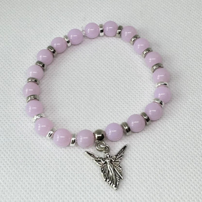 Lys lilla armbånd med hage fe