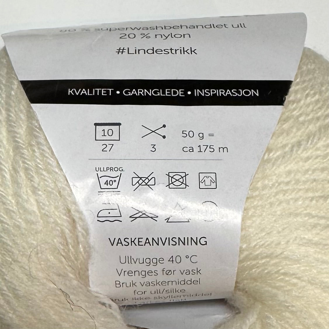 Tynn ull - Natur 93g