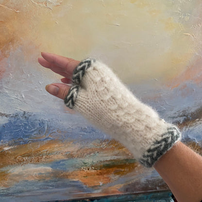 Pulsvanter hvit og grønn