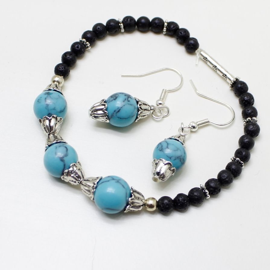 Armbånd og ørepynt - Turkis