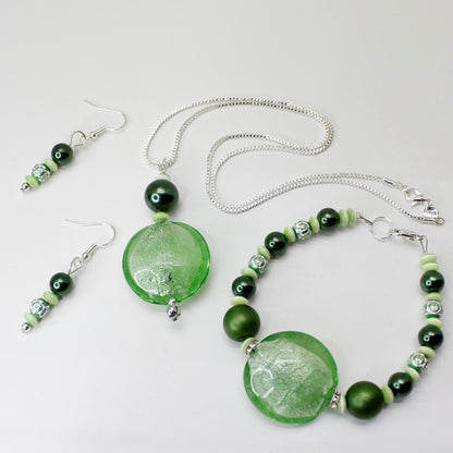 Grønt er skjønt smykkesett