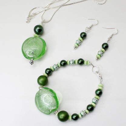 Grønt er skjønt smykkesett
