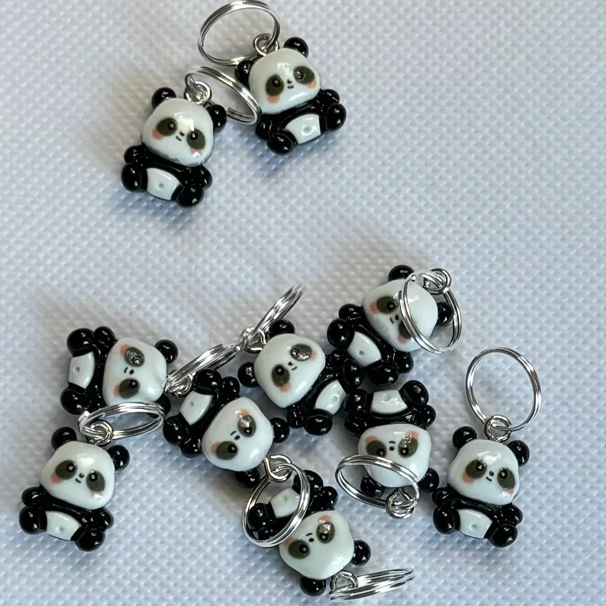 Maskemarkør med pandamotiv og blank ring