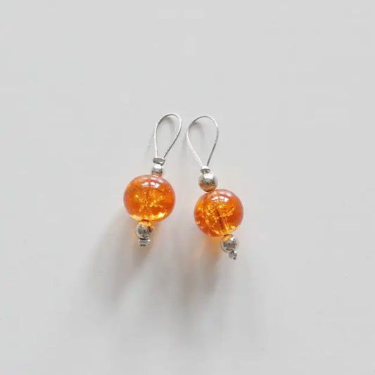 Orange krakkelert perle maskemarkør med wire