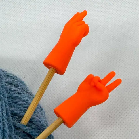 Maskestoppere med peacehånd i orange 