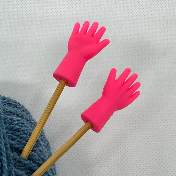 Maskestoppere Vink i rosa silikon på strikkepinner