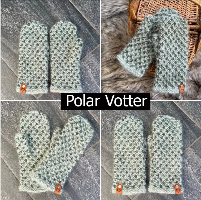 Polar Votter vist i flere bilder liggende