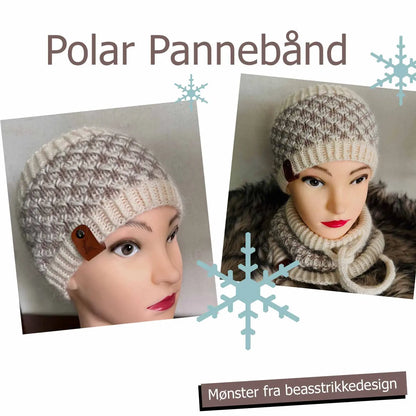 Polar pannebånd i tofarget strukturmønster vist på modell