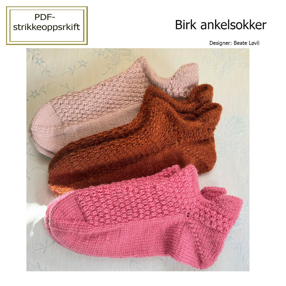 strikkeoppskrift - ankelsokker