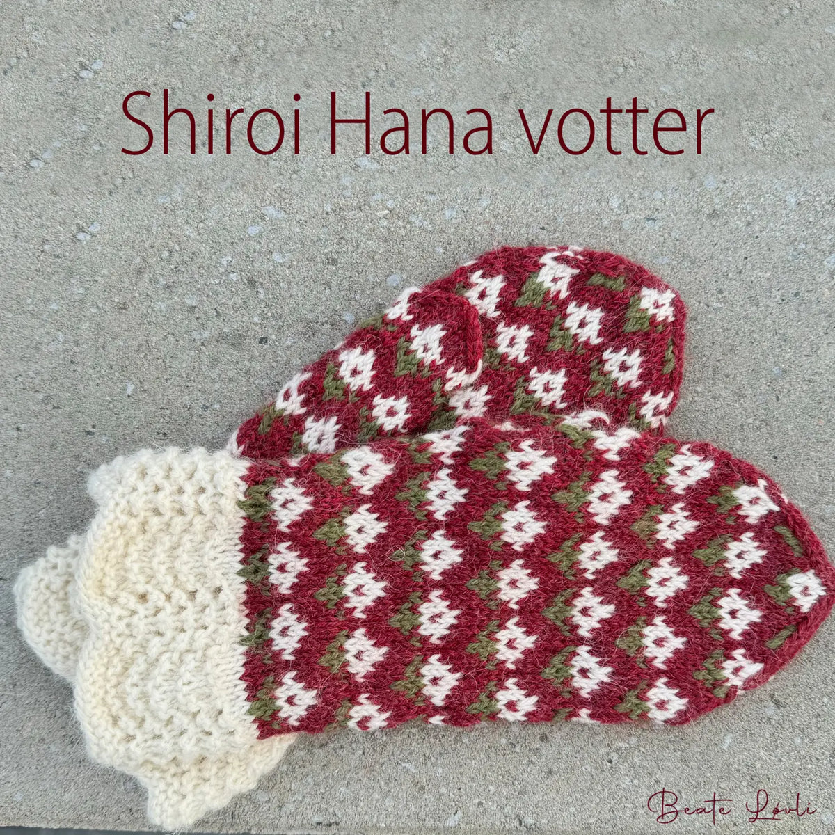 Shiroi Hana blomstervotter vist liggende