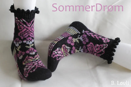 Sommerdrøm sokker i to farger på modell