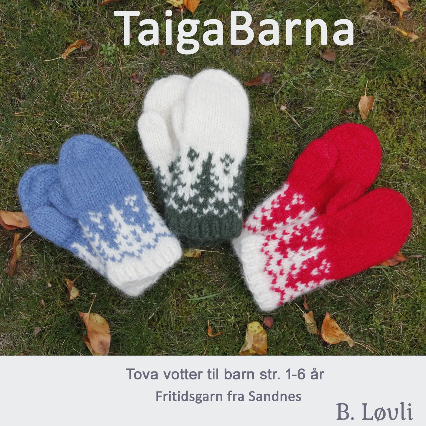 TaigaBarna Tova barnevotter med nordisk motiv fra naturen