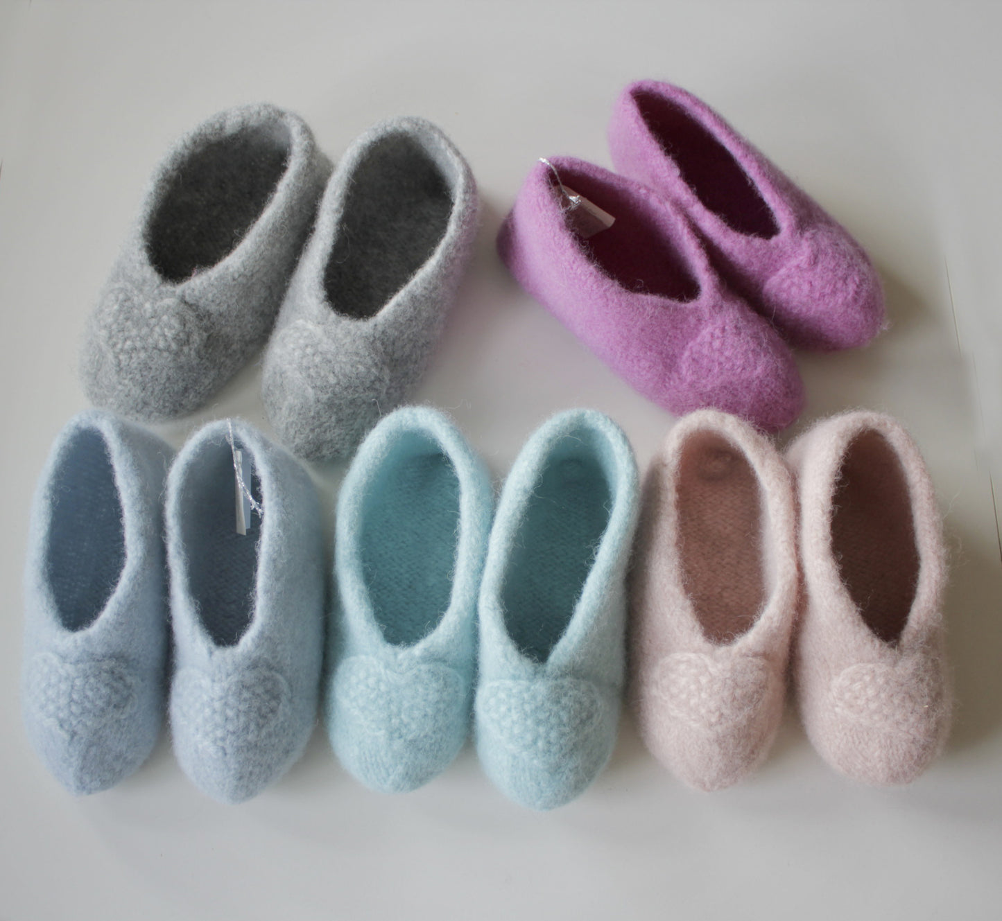 Heartfriends felted slippers