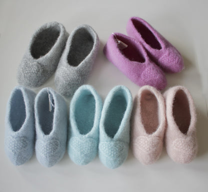 Heartfriends felted slippers