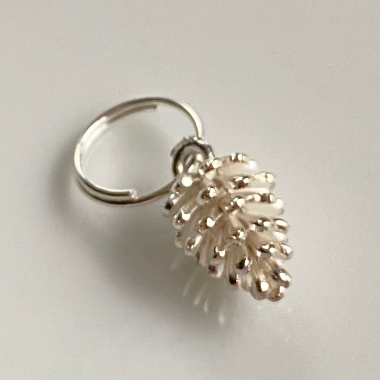 Maskemarkør - Kongle sølvfarget