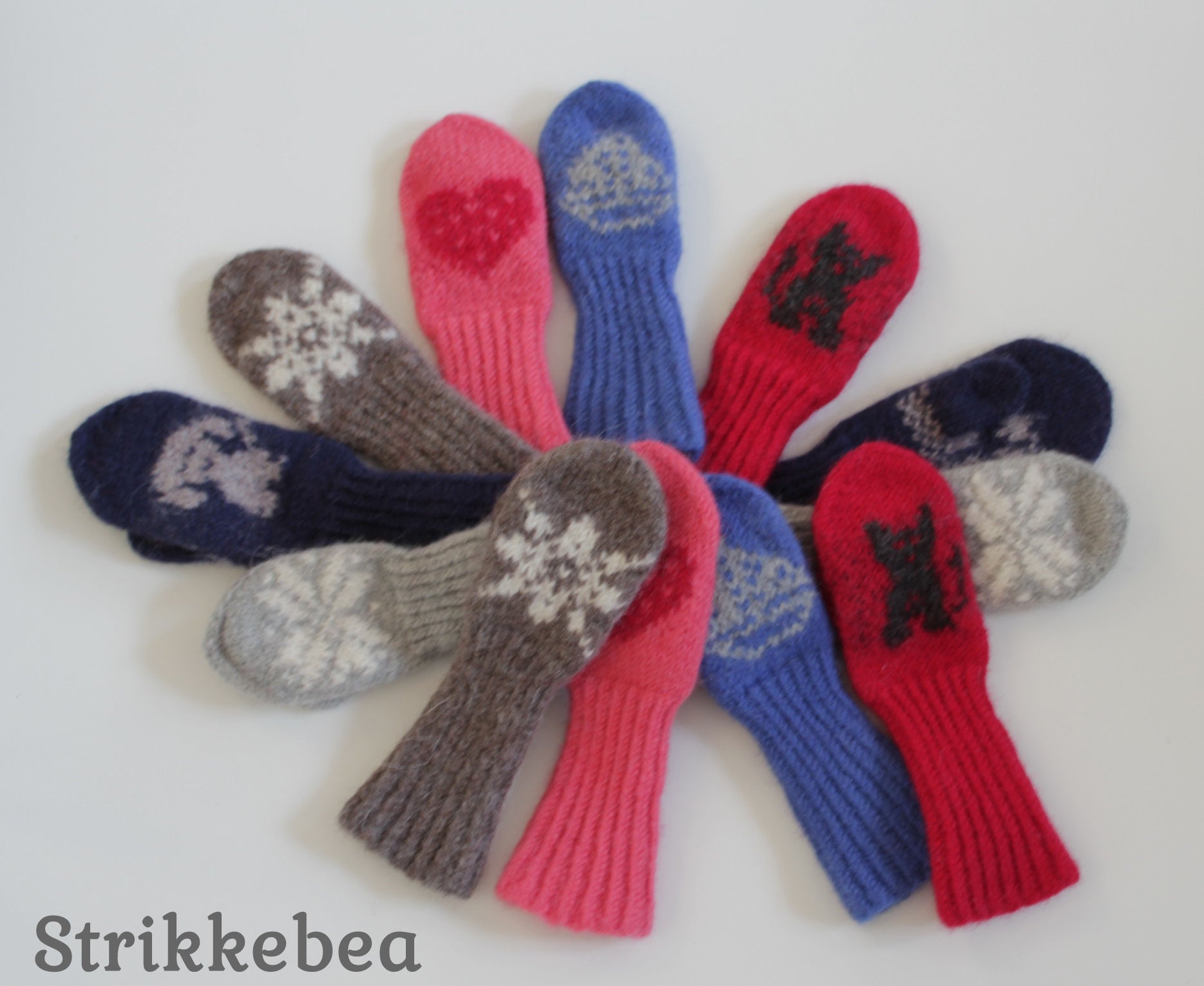 norsk strikkeoppskrift barnevotter