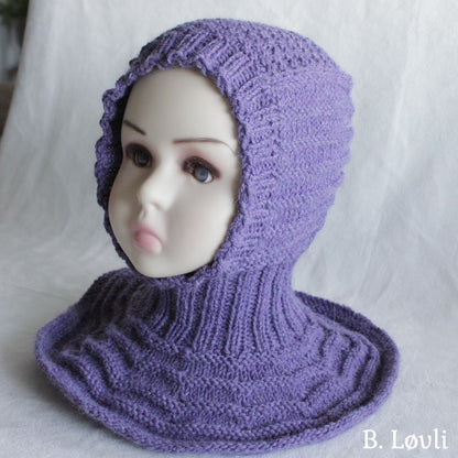 Barnelue med hals lilla